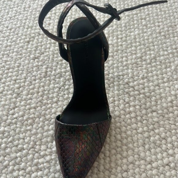 Alexander Wang Metallic Animal Skin Strappy Heels - Picture 5 of 6